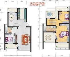 【五组团户型】2室1厅1卫1厨1阳台