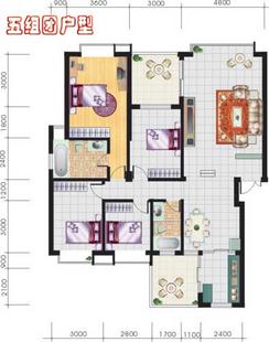 【五组团户型】4室2厅2卫1厨2阳台