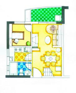 【一房】1室1厅1卫1厨1阳台