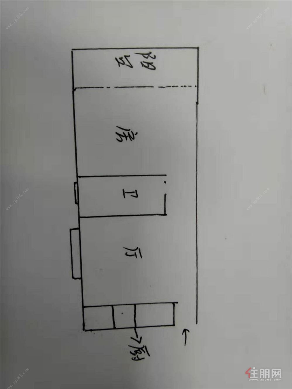 清川地铁口 西湖东郡 正规1房1厅 有阳台 配套齐 拎包入住
