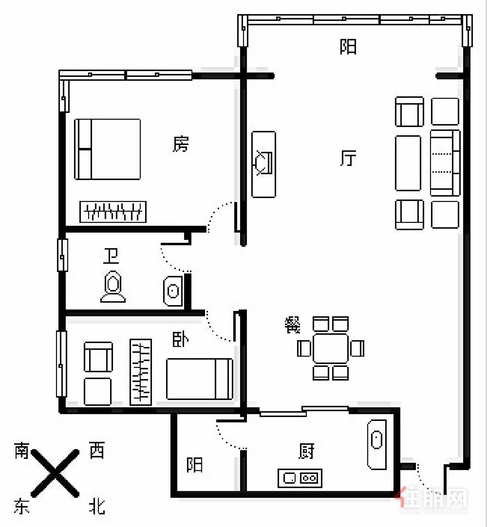 民大附近水岸华府 西乡塘一号线站 两房 拎包入住
