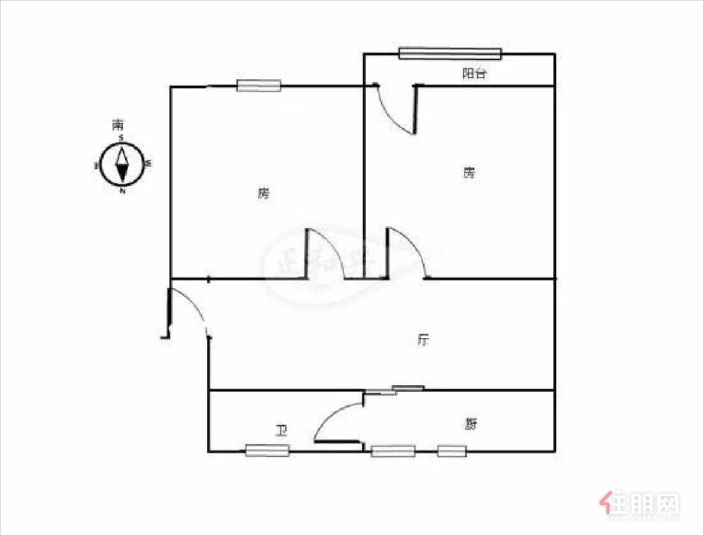 明秀路5号线 民印小区两房仅租1400元 拎包入住 交通方便