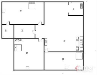 安吉大道-1500入住兴业广场精装大两房 配齐出租