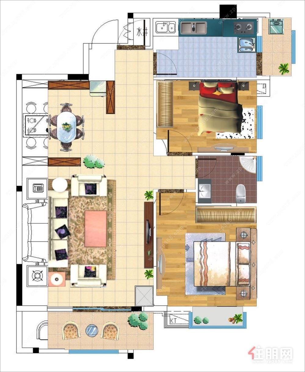 琅东客运站旁 电梯 精装两房 全新装修 家具家电齐全 看花园
