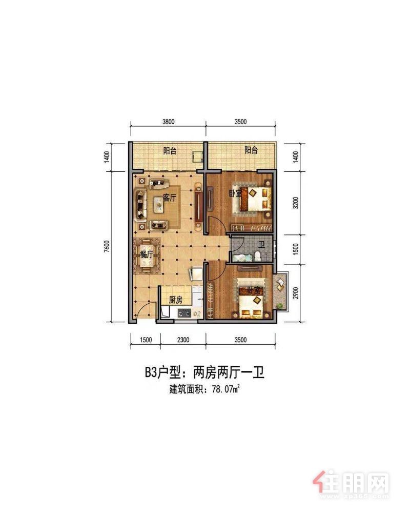 清川商贸城一房一厅一卫首付5万急售-南宁住朋网二手