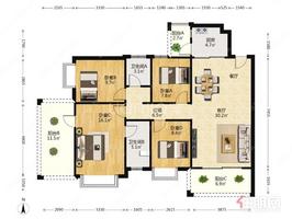 五象新区碧桂园天玺湾精装4房未入住保养好五象湖畔131㎡仅120万