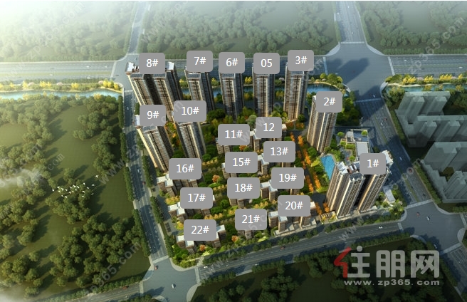 公园壹号122平逸景花舍 双阳台  270度全景飘窗