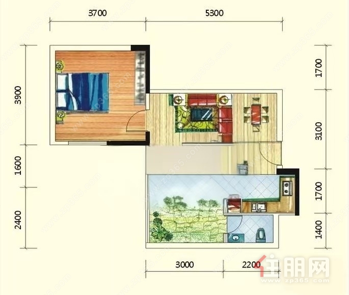 保利山水怡城 精装一房一厅