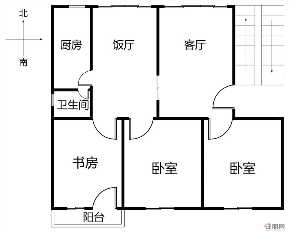 三中路图书馆大院 3室2厅 一年起租