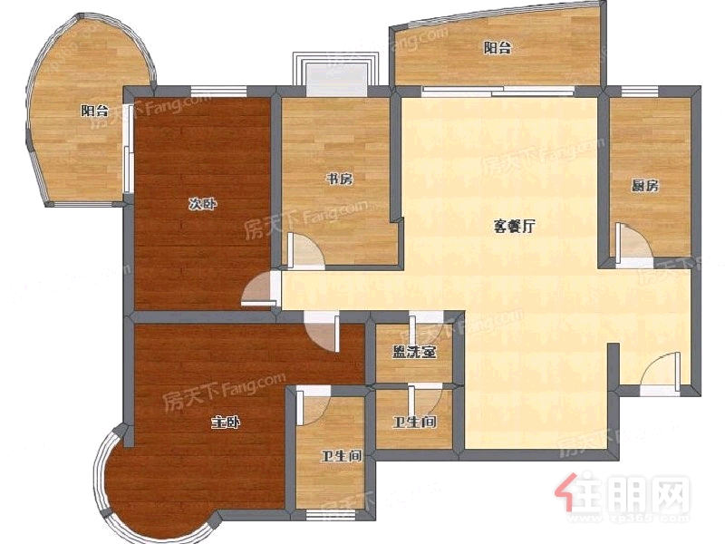 青秀区东葛路大地华城3房121平米3700元/月
