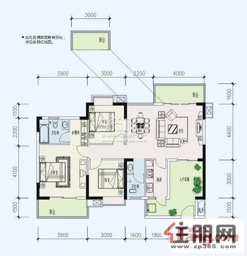 民大旁西湖东郡小三房实惠价格1800元家