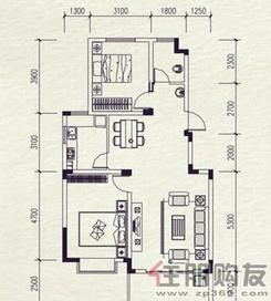 【麓山里F型2室2厅1卫91.86㎡】2室2厅1卫1厨
