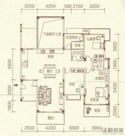 【文莱·御园2#楼七、八复式层平面图（上）】5室3厅3卫1厨3阳台