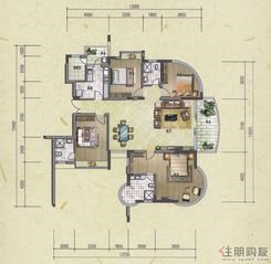 【远辰·山水1号2、3#楼10户型】4室2厅3卫1厨3阳台