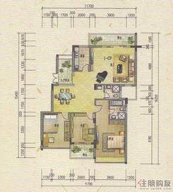 【远辰·山水1号1、7#楼户型】3室2厅2卫1厨3阳台