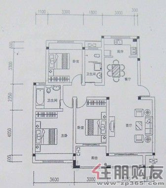 愿景山水湾二期3房2厅2卫111.00㎡