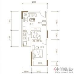 【A02户型】1室1厅