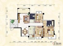 【喜盈门21#楼D户型】3室2厅2卫1厨2阳台