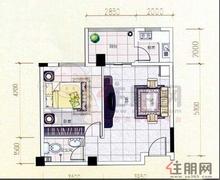 白金瀚宫户型图J户型图1室1厅