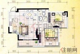 白金瀚宫户型图K户型图2室2厅