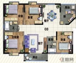 【20#楼03户型】4室2厅2卫1厨2阳台