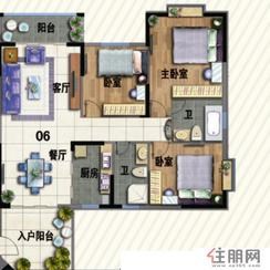 【20#楼06户型】3室2厅2卫1厨2阳台