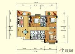【11月18日富城国际21#A'户型图】3室2厅2卫1厨2阳台
