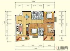 【11月18日富城国际21#C'户型图】3室2厅2卫1厨2阳台
