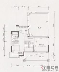 【裕丰·英伦复式楼L户型上层】4室2厅3卫1厨2阳台