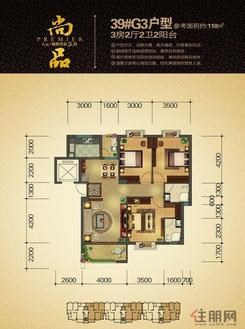 【39#G3户型】3室2厅2卫2阳台
