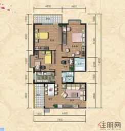 【09户型标准层平面】3室2厅2卫1厨2阳台