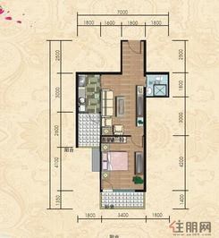 【07、08户型标准层平面】1室1厅1卫1厨1阳台