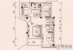 【1号楼D户型—两房两厅两卫双阳台】2室2厅2卫1厨2阳台