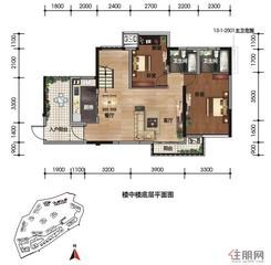 【12/13栋01号房楼中楼底层（售罄）】3室2厅3卫1厨2阳台