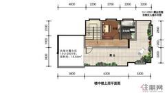 【12/13栋01号房楼中楼上层图（售罄）】3室2厅3卫1厨2阳台