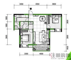 【联发·尚品3期16号楼B户型】2室2厅1卫1厨