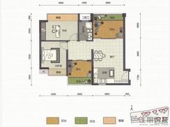 【荣和MOCO社区B户型】2室2厅1卫1厨2阳台