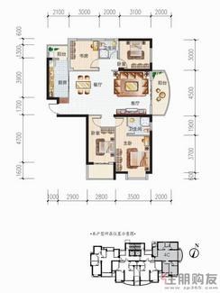 【4号楼C户型4房2厅2卫约139.67㎡】4室2厅2卫