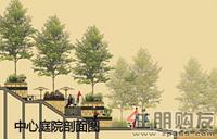 广源国际社区中心庭院剖面图