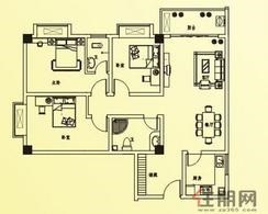 【A1户型 】3室2厅2卫1厨1阳台