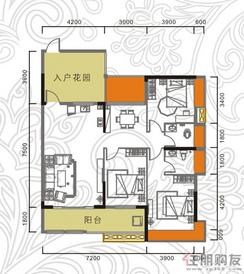 【标准层B户型】3室2厅2卫