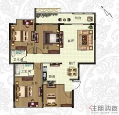 【标准层F户型】3室2厅2卫