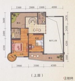 【锦誉蓝湾H1户型上层（3#/6#楼复式）】5室4厅4卫5阳台