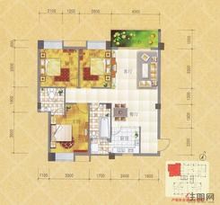 【名门天下13#楼A-A户型】3室2厅2卫