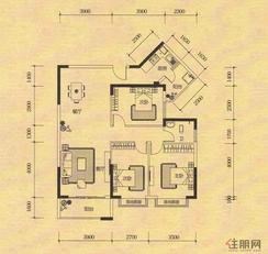 【麒麟华府C3户型图】3室2厅1卫