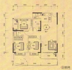【麒麟华府C2户型图】3室2厅2卫
