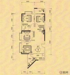 【麒麟华府C6户型图】3室2厅1卫