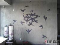 样板房墙壁上的彩画