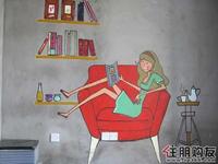 样板房墙壁上的彩画