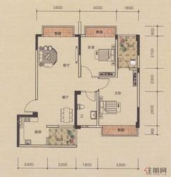 【E户型图】2室2厅1卫1厨2阳台